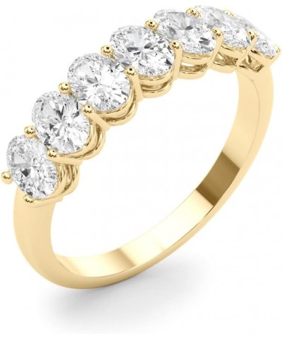 1 Carat & 2 Carat Oval Lab Grown 14K Diamond Seven Stone Anniversary Band for Women (F-G/VS-SI) 8.5 2 Carat Yellow Gold $391....