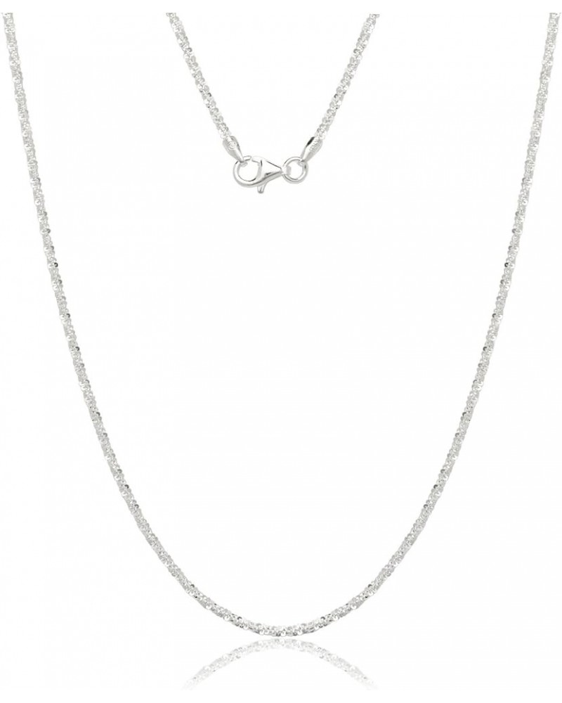 Italian Sterling Silver 1.8mm Margarita Chain Necklace (16-20") 18.0 Inches $21.27 Necklaces