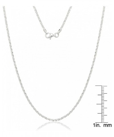 Italian Sterling Silver 1.8mm Margarita Chain Necklace (16-20") 18.0 Inches $21.27 Necklaces