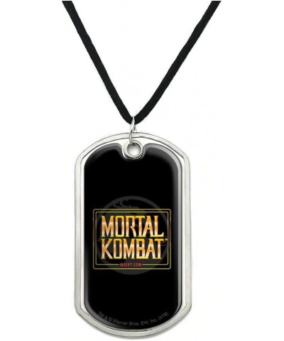 Mortal Kombat Insert Coin Military Dog Tag Pendant Necklace with Cord $10.25 Necklaces