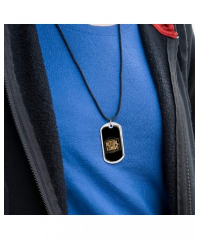 Mortal Kombat Insert Coin Military Dog Tag Pendant Necklace with Cord $10.25 Necklaces