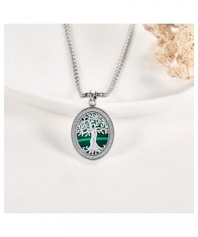 Tree Of Life Necklace 925 Sterling Silver Tree Of Life Pendant Greek Key Necklace Family Tree Of Life Jewelry Gift For Women ...