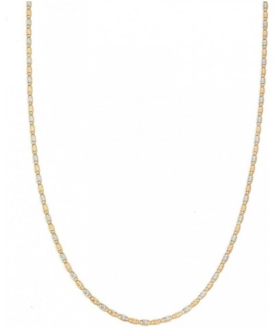 14K Tricolor Gold 2mm Solid Diamond Cut Valentino Chain Necklace with Spring Clasp (18" to 24") 20.0 Inches $121.11 Necklaces