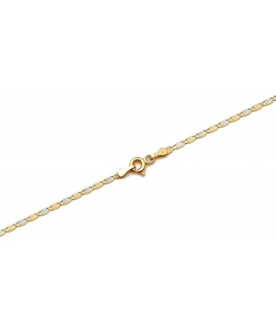 14K Tricolor Gold 2mm Solid Diamond Cut Valentino Chain Necklace with Spring Clasp (18" to 24") 20.0 Inches $121.11 Necklaces