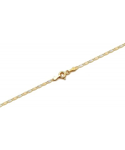 14K Tricolor Gold 2mm Solid Diamond Cut Valentino Chain Necklace with Spring Clasp (18" to 24") 20.0 Inches $121.11 Necklaces