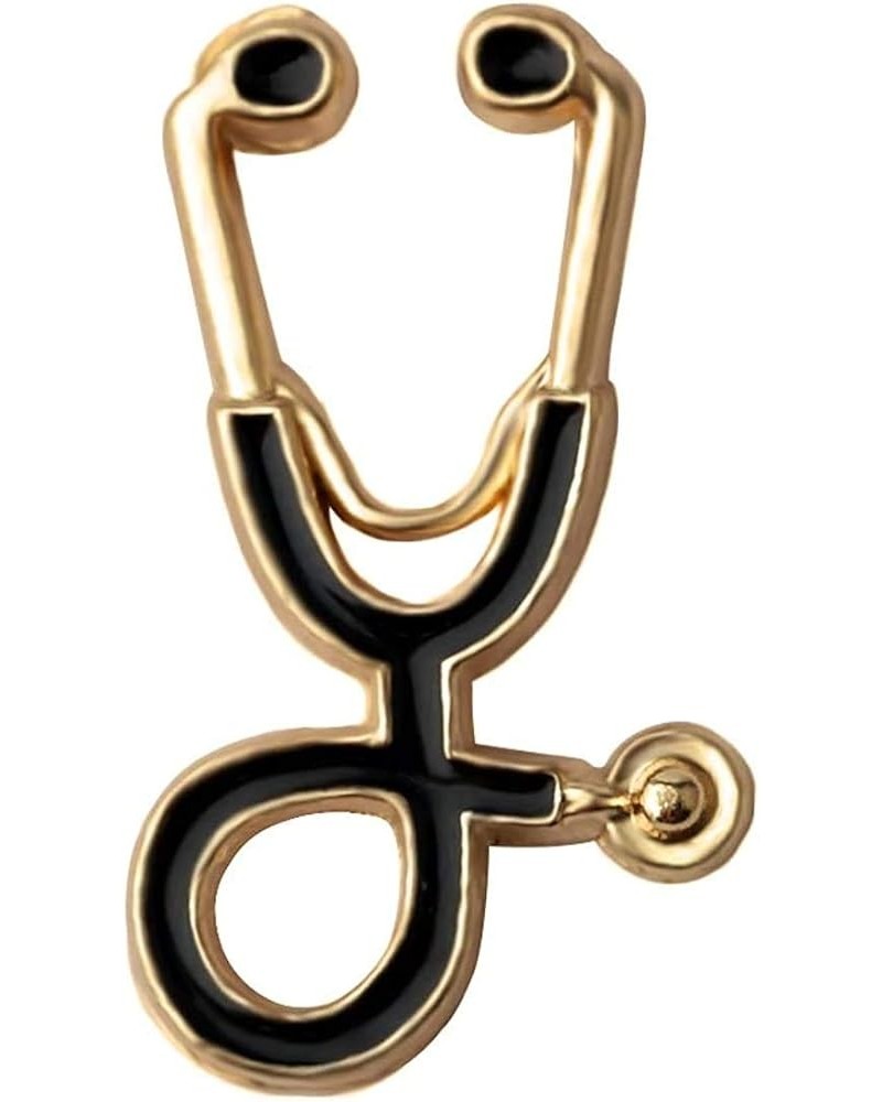 Nurse Stethoscope Enamel Pin Medical Doctor Nurse Stethoscope Brooches Christmas Gift Black-RG $8.09 Brooches & Pins