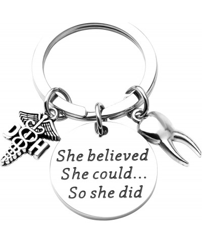 Dental Hygienist Gifts She Believed She Could So She Did Keychain Dentist Jewelry Graduation Gift For DH Dh Keychain $9.35 Pe...