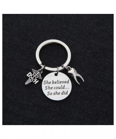 Dental Hygienist Gifts She Believed She Could So She Did Keychain Dentist Jewelry Graduation Gift For DH Dh Keychain $9.35 Pe...