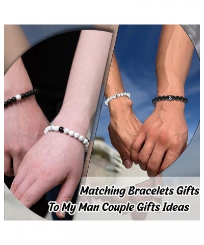 Matching Bracelets Gifts for Couples Parents Grandparents Man Boyfriend Husband Fiance Soulmate Girlfriend Wife, Long Distanc...