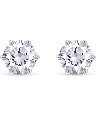 Lab Created Moissanite Diamond Stud Earrings 3.50ct - 5.00ct G H I Color 925 Sterling Silver Gold Plated Ear Studs for Women ...