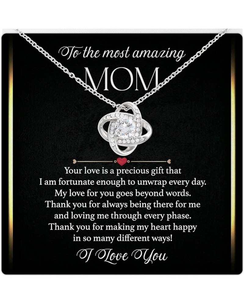 Mothers Day Gifts For Mom From Daughter, Mothers Day Necklace For Mom With Luxury Lighted Box & Heartfelt Message, Mother Dau...