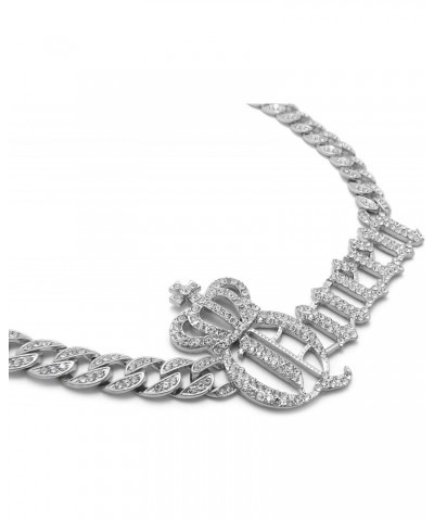 Women's Fashion Crown Queen Pendant 10mm/18",20",24" Ice Bling Cuban Chain Necklace RC4104 (Silver, 20) $23.20 Necklaces