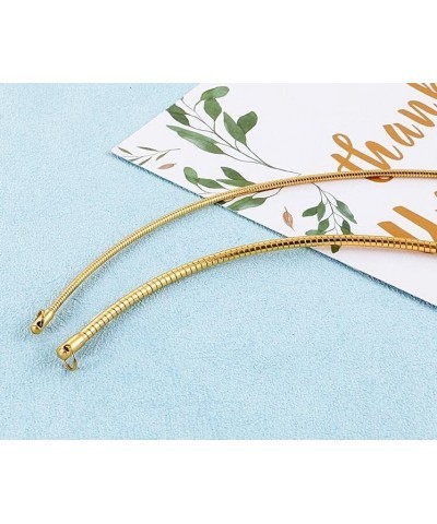 Minimalist Round Gold Bar Necklace Simple Fashion High Neck Choker Female King Neckwire Gold-17.7in*2mm $12.30 Necklaces