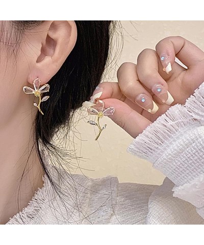 Gold Flower Earrings Large Flower Stud Earrings Flower Statement Earrings Chunky Floral Earrings Women Jewelry Gift D1 $8.24 ...