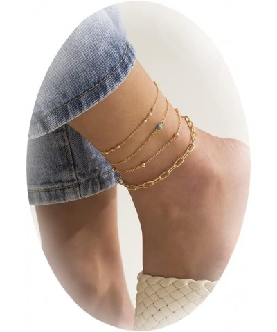 Anklets for Women Beach Ankle Bracelets Gold Anklets for Girls Link Chain Anklets for Women Waterproof Dainty Jewelry Gift fo...