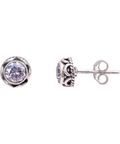 Studs Earrings Studs 925 Sterling Silver, Jewellery Studs for Office & Everyday Use, Stone Jewelry Gifts for Women, Girls Cle...