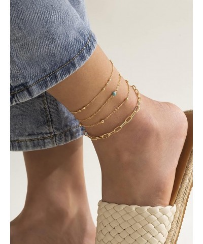 Anklets for Women Beach Ankle Bracelets Gold Anklets for Girls Link Chain Anklets for Women Waterproof Dainty Jewelry Gift fo...