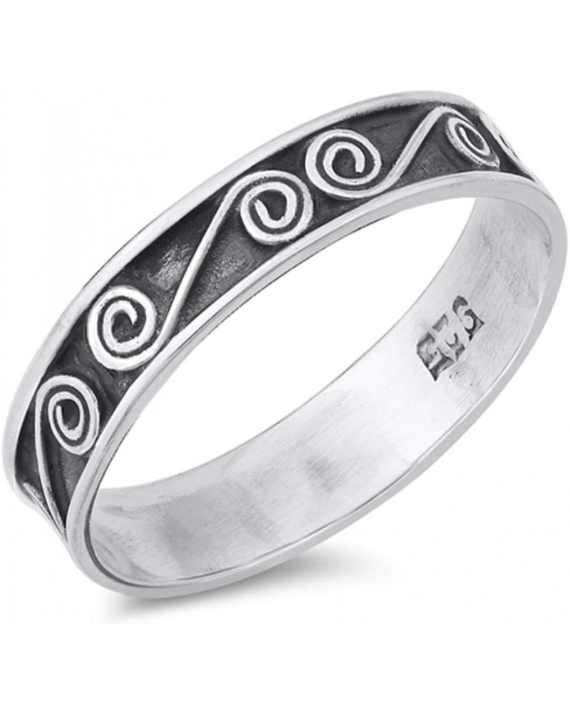 Greek Key Swirl Promise Ring New .925 Sterling Silver Band Sizes 5-10 $8.24 Rings