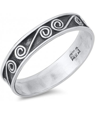 Greek Key Swirl Promise Ring New .925 Sterling Silver Band Sizes 5-10 $8.24 Rings