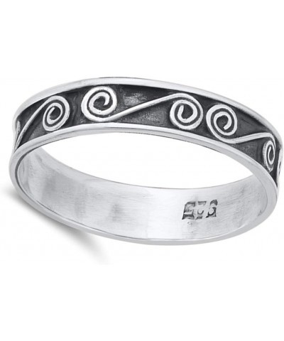 Greek Key Swirl Promise Ring New .925 Sterling Silver Band Sizes 5-10 $8.24 Rings