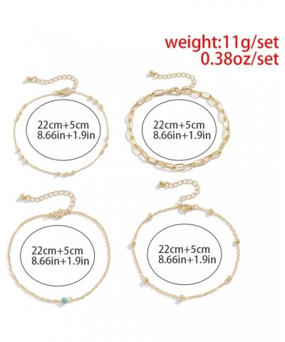 Anklets for Women Beach Ankle Bracelets Gold Anklets for Girls Link Chain Anklets for Women Waterproof Dainty Jewelry Gift fo...