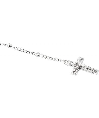 Dainty Crystal Catholic Rosary Beaded Sideways Cross Y shaped Necklace Chain Jesus Crucifix Virgin Mary Choker Prayer Jewelry...