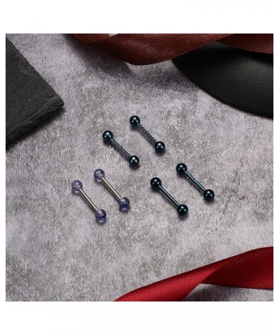 8 Pairs Nipple Rings for Women Surgical Steel 14G CZ Butterfly Barbell Ox Horn Star Heart Nipple Rings Cute Nipple Piercing J...