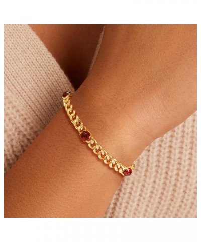 Gold Bracelets for Women, 14K Gold Plated Trendy Dainty Link Chain Bracelets for Women Adjustable Handmade Simple Jewelry Gif...