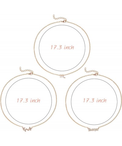 3Pcs Constellation Zodiac Layer Necklaces for Women Girls, Retro 14K Gold Plated 12 Constellation Pendant Necklace Exquisite ...