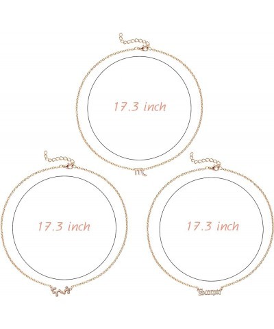 3Pcs Constellation Zodiac Layer Necklaces for Women Girls, Retro 14K Gold Plated 12 Constellation Pendant Necklace Exquisite ...