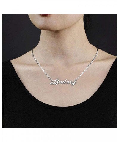 Personalized Name Necklace Custom Made Sterling Silver Pendant Women Choker Jewelry Same Day Shipping Valentine's Gift for He...