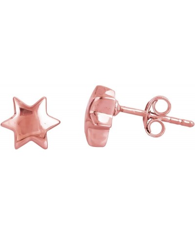 Sterling Silver Star Stud Earrings Star of David rose-gold-plated-silver $7.94 Earrings