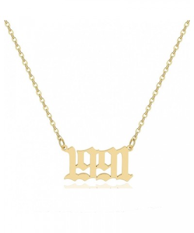 Birth Year Necklace,Year Necklace,18k Gold Plated Pendant Necklace for Women,1980-2020 1991 $7.97 Necklaces