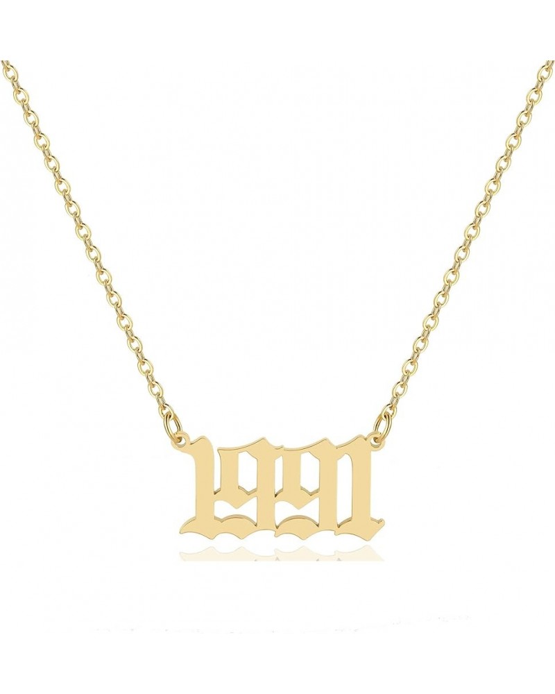 Birth Year Necklace,Year Necklace,18k Gold Plated Pendant Necklace for Women,1980-2020 1991 $7.97 Necklaces