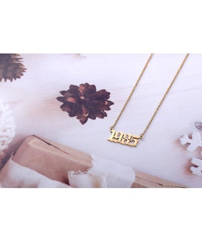 Birth Year Necklace,Year Necklace,18k Gold Plated Pendant Necklace for Women,1980-2020 1991 $7.97 Necklaces