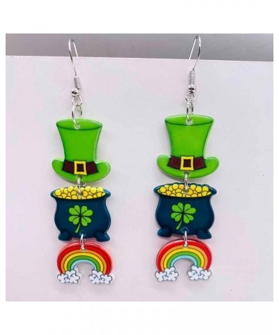 St. Patrick's Earrings Irish Festival Earrings Clover Earrings Horseshoe Earrings Green Top Hat Earrings Rainbow Earrings Fun...