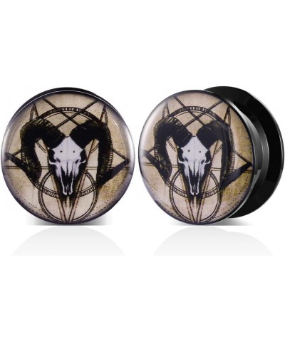 1 Pair Acrylic Solid Screw On Ear Plugs Tunnels Jack Skellington Scream Resin Allergy Free Stretche Nightmare Before Christma...