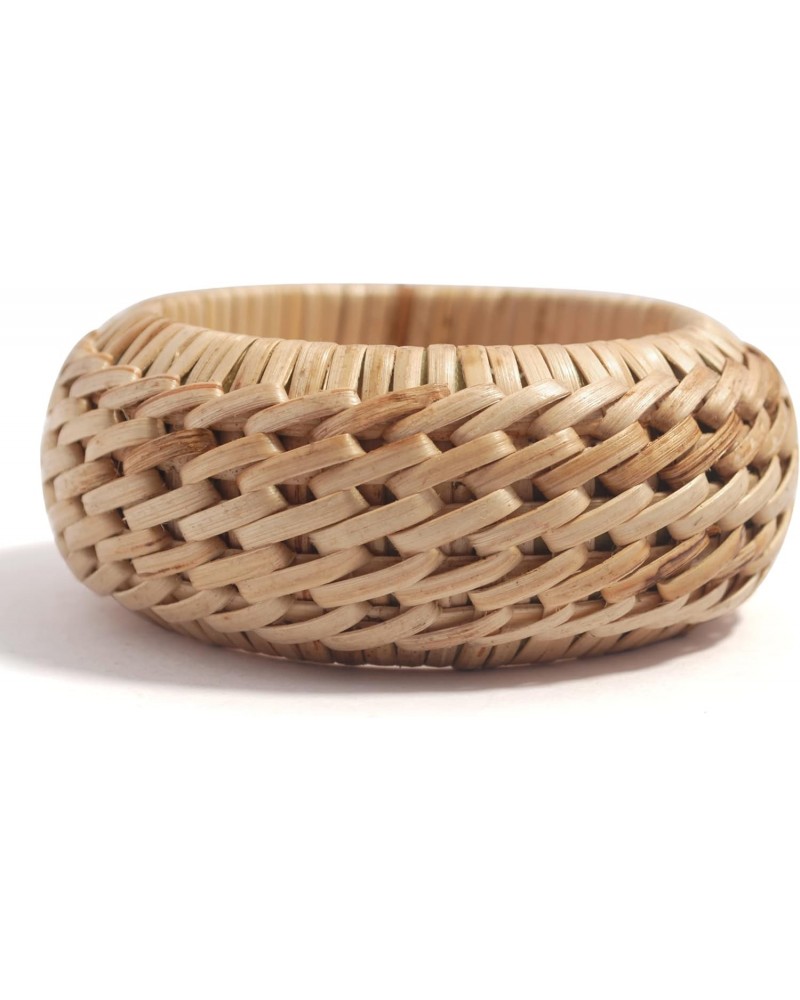 Veracious Weave Collection - Handwoven Bold Natural Organic Cane Rattan Bracelets (Medium Hand Size) $15.27 Bracelets