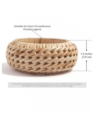 Veracious Weave Collection - Handwoven Bold Natural Organic Cane Rattan Bracelets (Medium Hand Size) $15.27 Bracelets