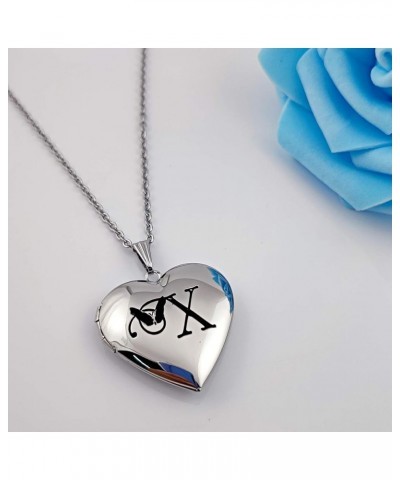 Butterfly Locket Necklace that Holds Pictures Initial Alphabet Letter Heart Shaped Photo Memory Locket Pendant Necklace X $9....