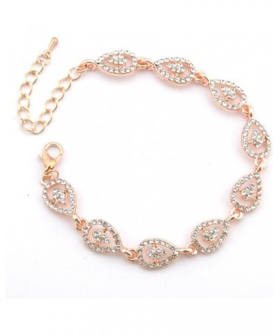 Wedding Bracelet Rose Gold Plating Link Bracelet $7.41 Bracelets