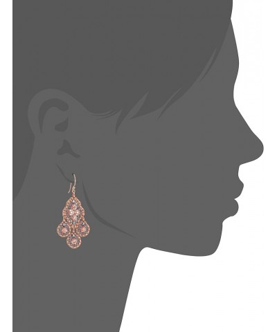 Small Quadruple Swarovski Cluster Center Contrast Drop Earrings ROSE GOLD & FLINT $42.83 Earrings