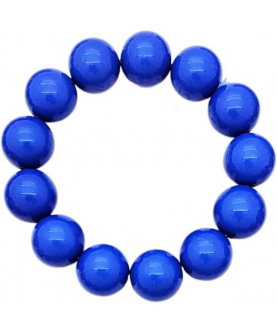 Women's Chunky Large Simulated Pearl Statement Necklace, Bracelet, Earring Set Royal Blue $11.79 Jewelry Sets