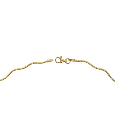 18k Gold Flashed Sterling Silver 1.5mm Italian Wavy Spring Omega Necklace, 16" - 20 20 inch $15.39 Necklaces