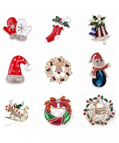 Jewelry Brooch for Women and Men Fashion Vintage Christmas Theme Pin Pendant Holiday Celebration Accessories 12 $8.54 Brooche...