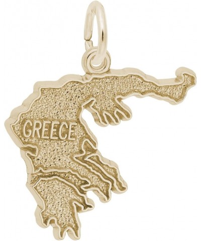 Greece Charm, Charms for Bracelets and Necklaces Yellow Gold $26.07 Bracelets