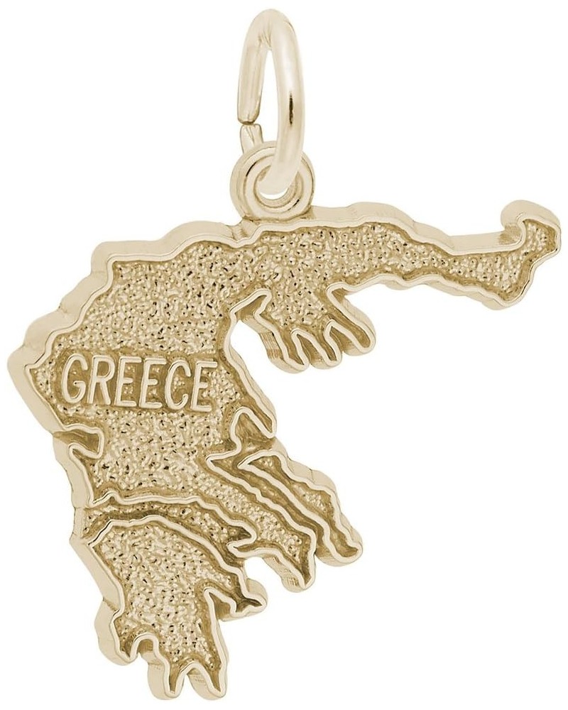 Greece Charm, Charms for Bracelets and Necklaces Yellow Gold $26.07 Bracelets