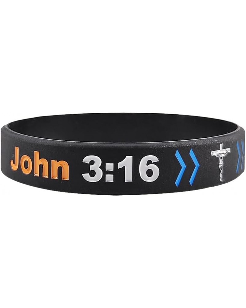 Bible Verse Wristbands for Men Women Scripture Inspirational Cuff Bracelets Christian Religious Rubber Bracelet Catholic Cros...