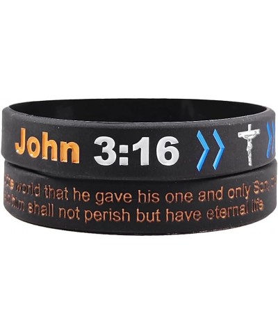 Bible Verse Wristbands for Men Women Scripture Inspirational Cuff Bracelets Christian Religious Rubber Bracelet Catholic Cros...