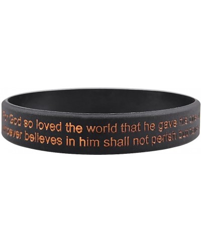 Bible Verse Wristbands for Men Women Scripture Inspirational Cuff Bracelets Christian Religious Rubber Bracelet Catholic Cros...